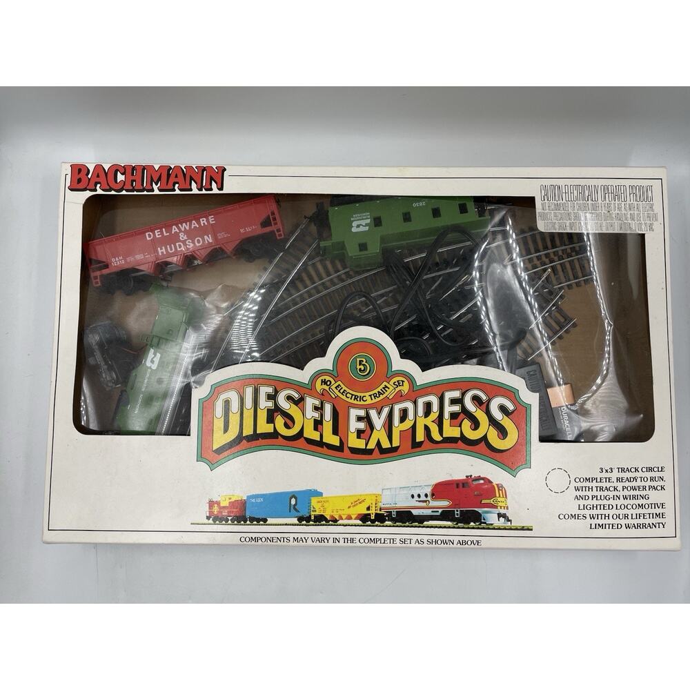 Bachman: HO Electric Train Set- Diesel Express (#00091) Untested, COMPLETE